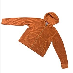 Patagonia Front Zip Hoodie Fleece Cinnamon Color .   Sz L.    EUC!